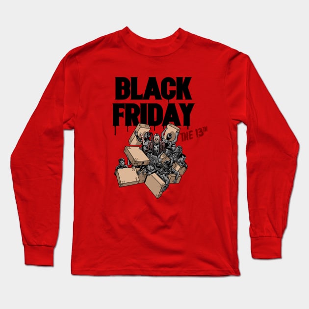 BLACK FRIDAY THE 13TH Long Sleeve T-Shirt by ugurbs